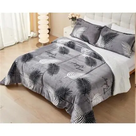 Edredón nórdico con Borreguito Ultra Suave y cálido Set de Cama con Funda de Almohada (180x240CM +1 Funda)(220x240CM +2 Funda)(240x260CM +2 Funda) - 1