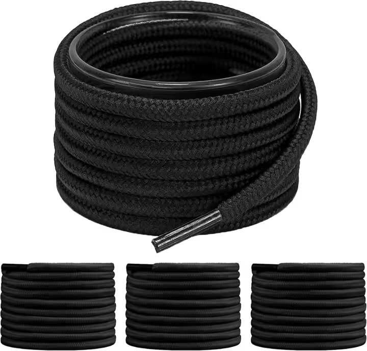 2 Pares de Cordones Redondos ø4 mm, Resistentes para Zapatos de Caminar, Zapatillas de Correr y Deportes - 1