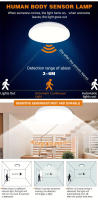 Lámpara De Techo Circular LED Con Sensor De Movimiento 18W 24W AC85-265V Luz Interior Moderna Para Sala De Estar Decoración De Hogar Y Iluminación - details 2