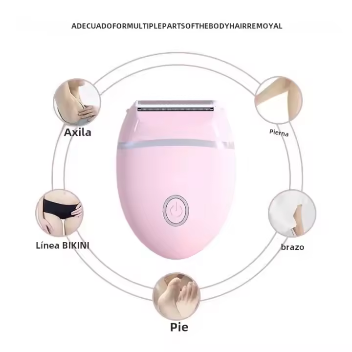 Cepillo De Afeitar Eléctrico Para Mujer Regalo De San Valentín Peluca Piel Sensible Apto Para Todo El Cuerpo Y Axilas Impermeable Con Recarga Por Batería - 1