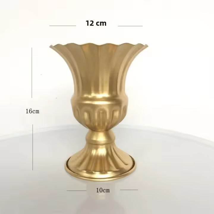 Macetas De Hierro Fundido Retro Para Decoración De Bodas Y Hogar Ornamentos De Vaso Para Arreglos De Flores Secas Sin Marca Ni Origen Especiales - 1