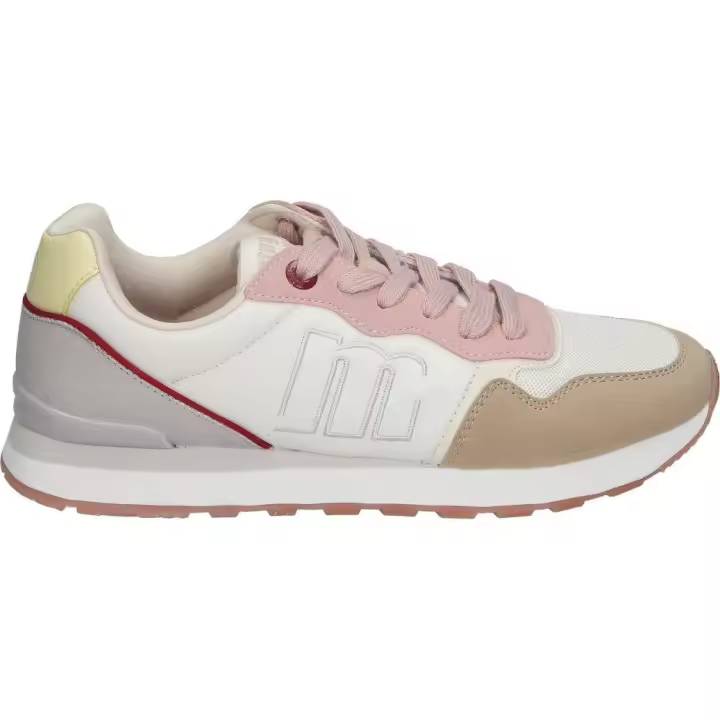MTNG | Zapatillas Bajas Mustang Joggo Classic para Mujer – Deportivas en Color Nude con Detalles – Sneakers con Cordones – Estilo Casual – Cómodas – Versátiles – Modelo 60441 - 1