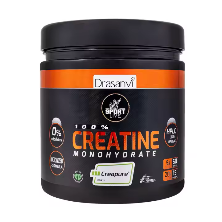 Drasanvi - Creatina 200 mesh Sport Live 300 g - 100% Creatina monohidrato - 1