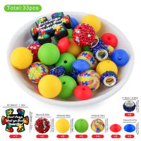 Set De 33 Piezas De Bolas Y Lentiles De Silicona Para Fabricación De Joyas DIY Accesorios Para Pulseras Bolígrafos Y Llaveros - details 9