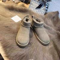 Botas De Nieve Para Mujer Invierno 2024 Diseño Retro De Cuero Suave Calientes Planas Con Tacón Bajo Color Sólido Botas De Outdoor Cómodas Y Cálidas - details 1