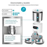 Dispensador Automático De Alimentos Para Mascotas Smart APP Feeder Acero Inoxidable Para Gatos Y Perros Comida Doble Programable a Distancia - details 8