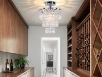 Lámpara De Techo De Cristal Con 3 Capas Y Diamantes Punzantes E27 Luces De Decoración Para Sala De Estar Y Dormitorio Fuente De Energía: Acción De Corriente - details 16