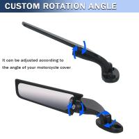 Espejo Retrovisor Ajustable Para Motocicleta Suzuki GSXR 600 750 1000 GSX1300R GSX650F GSX-R Aluminio Y Vidrio Negro - details 12