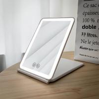 Espejo De Maquillaje Plegable Con 80 LEDs Ultra Delgado Pantalla Táctil Dimmer Recargable Por USB Portátil Para Viajes Y Maquillaje - details 9