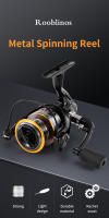 Carrete De Pesca Rooblinos HE Spinning Metal Completo Adecuado Para Aguas Dulces Y Saladas Cualquier Especie De Pescado Manija De Palanca Para Pesca En Río Lago Oceánico Y Montaña - details 0