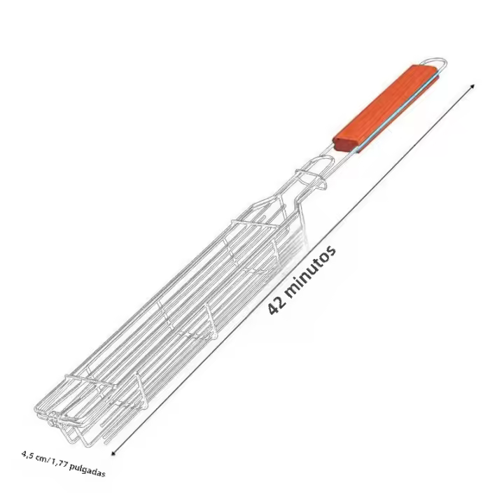 Cesta De Barbacoa Portátil De Acero Inoxidable Y Antideslizante Para Asador Herramientas De Barbecue Para Carne Y Hamburguesas - 1