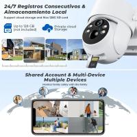 Cámara Solar inalámbrica de 4MP, lente Dual, WiFi, PTZ, cámara de videovigilancia para exteriores con batería integrada, tiempo de espera prolongado, iCsee,Cámara de videovigilancia de batería,Cámara - details 11