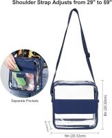 Bandolera Clear Crossbody Messenger with Correa ajustable, Bolso transparente Monedero transparente para Mujeres Hombres | Impermeable - details 1