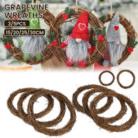 Corona Natural De Rattan 25/30cm Diámetro Hecha a Mano Decoración De Navidad Y Fiestas Helecho Vino Correas De Paja Para Adornos De Casa Y Jardín - details 0