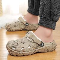 Zapatillas De Invierno Para Hombre Confortables Y Cálidas De Peluche Suave Zapatos De Casa EVA Sandalias Casuales Exteriores Clogs De Tela De Algodón - details 9