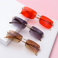 Gafas De Sol Rectangulares Sin Montura Para Hombres Y Mujeres Con Decoración De Cheetah Lente Marino UV400 Antirreflejo Retro Moda Protección Ocular Para Conducción Y Actividades Al Aire Libre - details 4