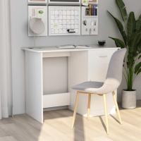 vidaXL Escritorio de madera contrachapada 100x50x76 cm en color Gris sonoma/Blanco/Madera antigua y más | estructura resistente ideal para salón dormitorio o estudio - details 1
