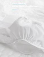 Sábana Bajera Ajustable de Algodón 100% para Cama de 135 Blanco - Alta Calidad y Protector de Colchón - details 2