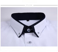 Camisa De Algodón Para Hombre Larga Manga Ajustada Formal Marca Suave Para Oficina Ropa De Negocio Estilo Casual - details 12