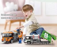 Bloques De Construcción Para Niños Camión De Basura Técnico De La Ciudad Modelo De Vehículo De Limpieza MOC Con Piezas De Juego Compatible Con Lego - details 4