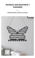 Gancho Para Joyas En Forma De Mariposa Pared Montado Para Colgantes Aretes Pulseras Almacenamiento Y Exhibición Negro - details 4