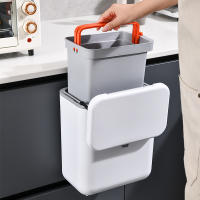 Bandeja De Cocina Colgante 9L/7L De Gran Capacidad Con Cubierta Para Papel Y Basura Montada En La Pared Reciclaje De Papel Y Basura - details 5