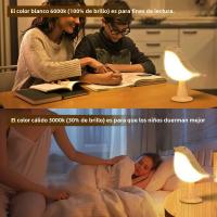 Lámpara Nocturna LED De Silicona/Madera Para Niños Con Sensor Táctil Y Cargador USB Animal Cartoon (Pájaro/Pato/Conejo) Luz De Dormir Para Habitación - details 3
