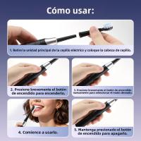 Cepillo De Dientes Eléctrico Con 6 Modos Y 4 Cabezas De Repuesto Ultrasonido Limpieza Oral Recargable USB Impermeable Para Adultos - details 18