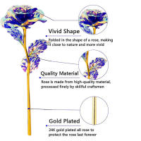 Rosa De Simulación Para Día De San Valentín En Oro 24k Papel De Aluminio Rosa Dorada Regalo Creativo Para Amantes Decoración De Boda - details 11