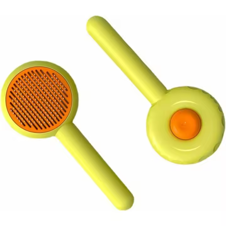Cepillo para perros y gatos, cepillo de pelo largo y corto para todo tipo de mascotas, peine para eliminar el pelo de mascotas con botón de autolimpieza, Sunny - 1