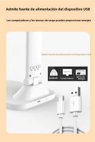 Lámpara De Escritorio LED Recargable USB 4800mAh Toque Protección Ocular 3 Colores Dimmer Continuo Luz Nocturna Para Estudio Lectura - details 11