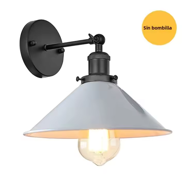 Lámpara De Pared Retro Con Interruptor Industrial Vintage De Hierro Para Sala De Estar Dormitorio Bar Café Decoración Del Hogar Luz De Loft Sconce - 1