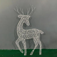 3pcs Decoración De Jardín De Hierro Con LED De Ciervo Y Alce Para Navidad Brillo De Reindeer Adorno Exterior De Casa De Año Nuevo - details 7