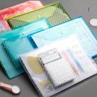 10pcs Carpeta Transparente De Plástico A4 Para Estudiantes Organizador De Documentos Suministros Escolares - details 2