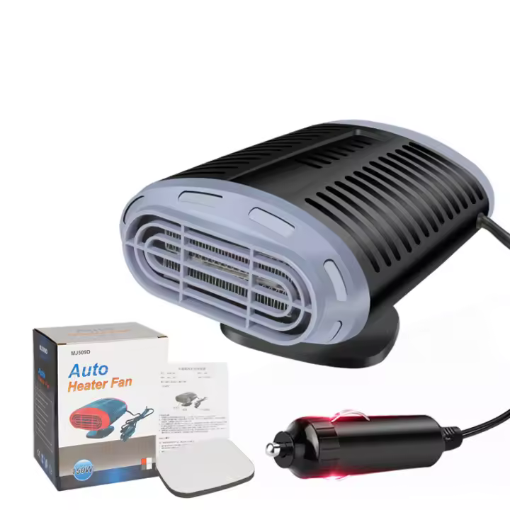 Calentador de automóvil de 12 V y 150 W (12 * 8,5 * 15 cm), calentador de ventilador portátil para automóvil con desempañador de ventana de encendedor de cigarrillos y soplador de aire caliente para caravanas, camiones, automóviles - 1