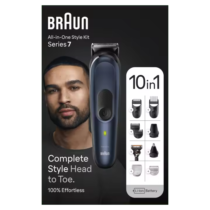 BARBERO/CORTAPELO BRAUN MGK7421 10EN1 C/CUCHILLA+NARICERO - 1