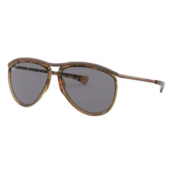 Gafa de sol Ray-Ban RB2219 128748 Olympian Aviator Polished Transparent Havana/Grey CALIBRE 59 - 1