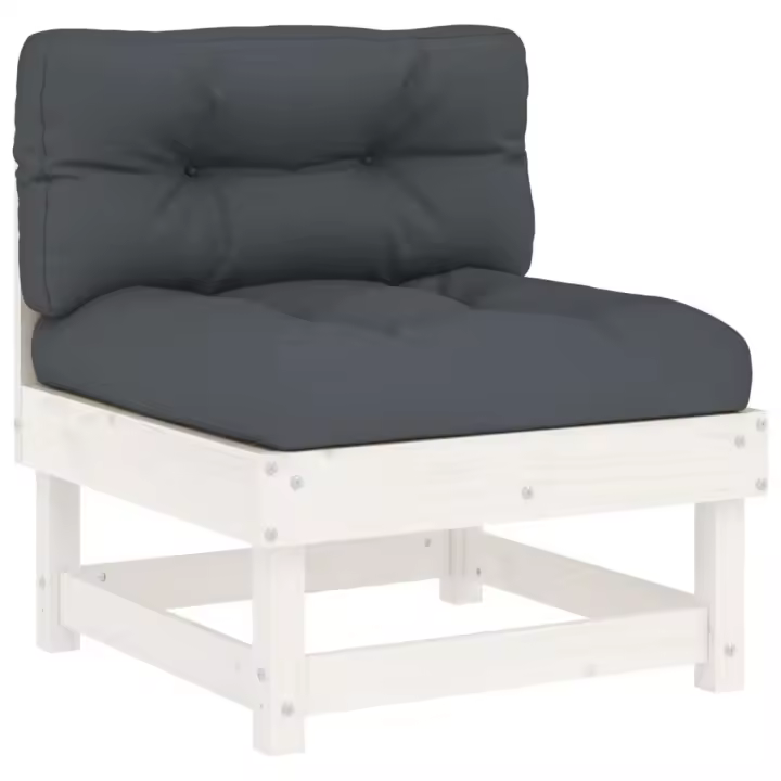 Sofá central con bolsillos Madera blanda de Pino Blanco - 1