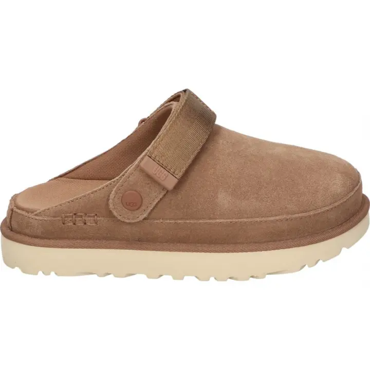 UGG | Zuecos Goldenstar para Mujer – Zuecos con Plataforma en Color Marrón – Chesnut– Tira Ajustable en el Talón con Cierre de Velcro – Plataforma Media y Cómoda – Estilosos – Moda – Tendencia - 1