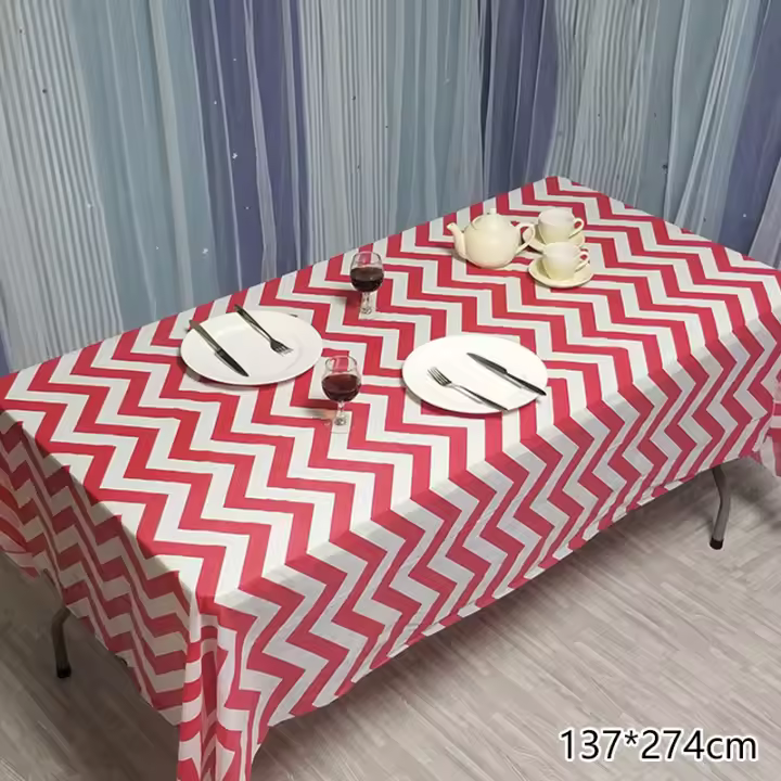 Mantel Desechable De 137cm X 274cm Impermeable Para Fiestas Cumpleaños Bodas Y Navidad Decoración De Restaurante - 1