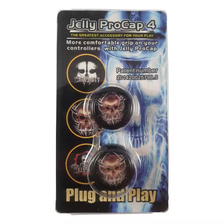 CAELLUMA - Alzadores de Joystick 10mm para PS4 y PS5 con Diseño de Calavera - Aumenta tu Precisión y Comodidad - 1
