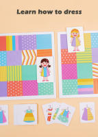 Juego De Tablero Educativo Interactivo Para Niños Montessori De Pensamiento Lógico Con Vestidos Juguete De Motor Fino Y Rompecabezas Tema De Animales Y Deportes Adecuado Para Edad 3-6 - details 7