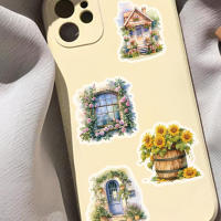 50PCS Pegatinas Creativas De Jardín Pequeñas Y Frescas Para Decoración PET Estuche De Teléfono Móvil a Prueba De Agua Adhesivo De Plástico - details 7