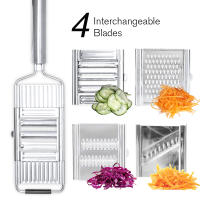 Rallador Manual De Acero Inoxidable Portátil Para Verduras Herramienta De Cocina Multifuncional Fácil De Limpieza Eco-amigable - details 10