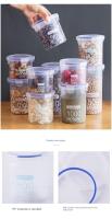 Caja De Almacenamiento Sellada Para Cocina 4Pcs Gran Capacidad Transparente Organizador De Alimentos Plástico a Prueba De Humedad Jars Para Granos - details 9