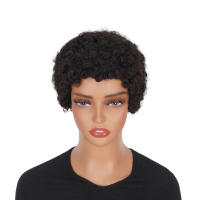 Pelucas De Encaje Completo Pixie Corta Rizado Suave Para Mujeres Peluca De Cabello Humano Brasileño Remy Textura Sassy Curl Tamaño Promedio - details 3