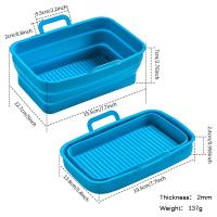 Plato De Hornear De Silicona Plegable Para Air Fryer Reutilizable Aluminio Antiadherente Accesorios De Airfryer Tamaño 10x15cm - details 3