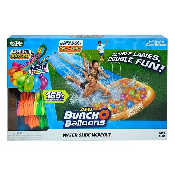 Zuru Pista hinchable Buncho con 165 globos de agua neón de llenado automático - 1