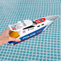 Racing Boat Lancha teledirigida policía, 36x10x10 cm, Frecuencia 2,4 GHz, 35-40 m alcance, 6 direcciones, Juguetes teledirigidos, Lancha rc, Barco radiocontrol, Juguete para niños de 4 años - details 5