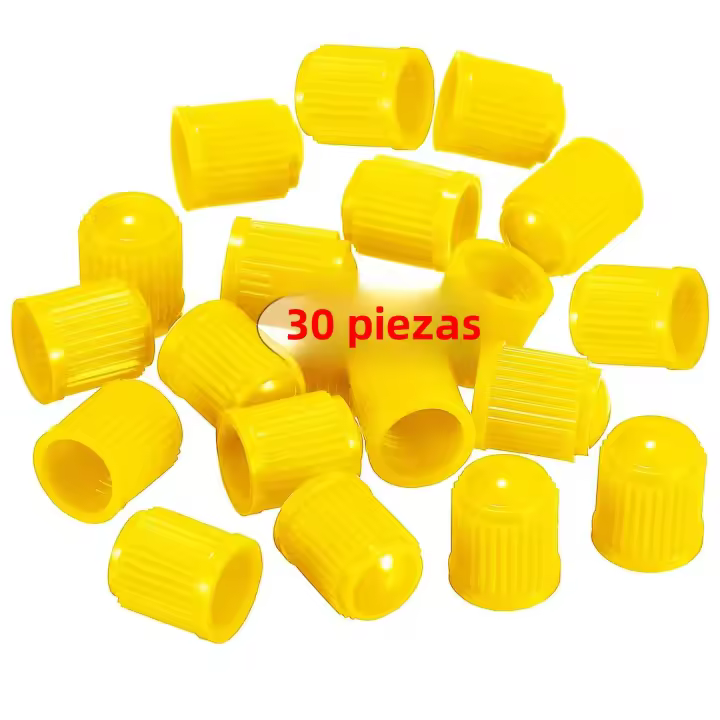 30Pcs Tapones De Válvula De Neumáticos Para Coche Rojos Protección Contra Polvo Accesorio Automotriz Material ABS - 1
